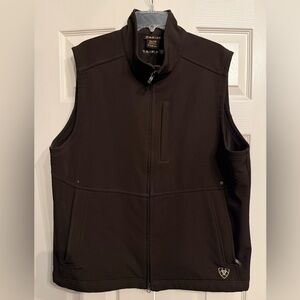 Ariat Men’s Dark Brown Logo Full Zip Vest Sherpa Lined XL NWOT